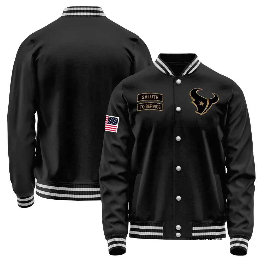 Black Men's Houston Texans Salute to Service Sideline Performance Jacket