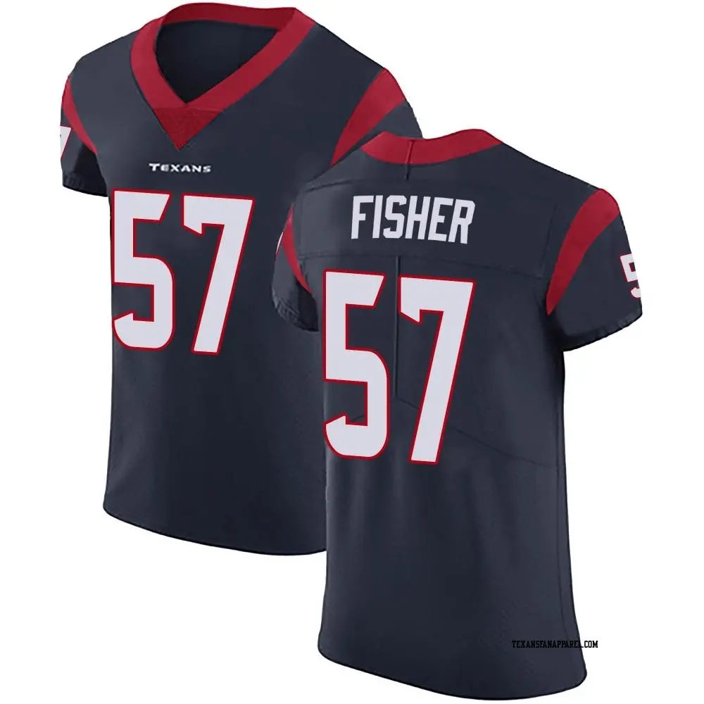 Elite Navy Blue Men's Blake Fisher Houston Texans Team Color Vapor Untouchable Jersey
