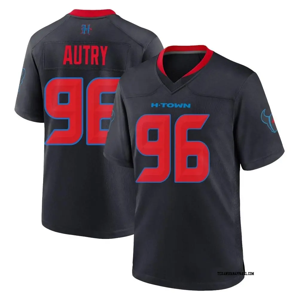 Game Navy Men's Denico Autry Houston Texans 2nd Alternate Jersey