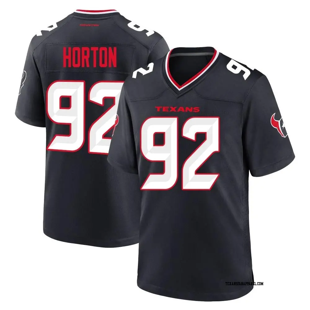 Game Navy Men's Dylan Horton Houston Texans Team Jersey