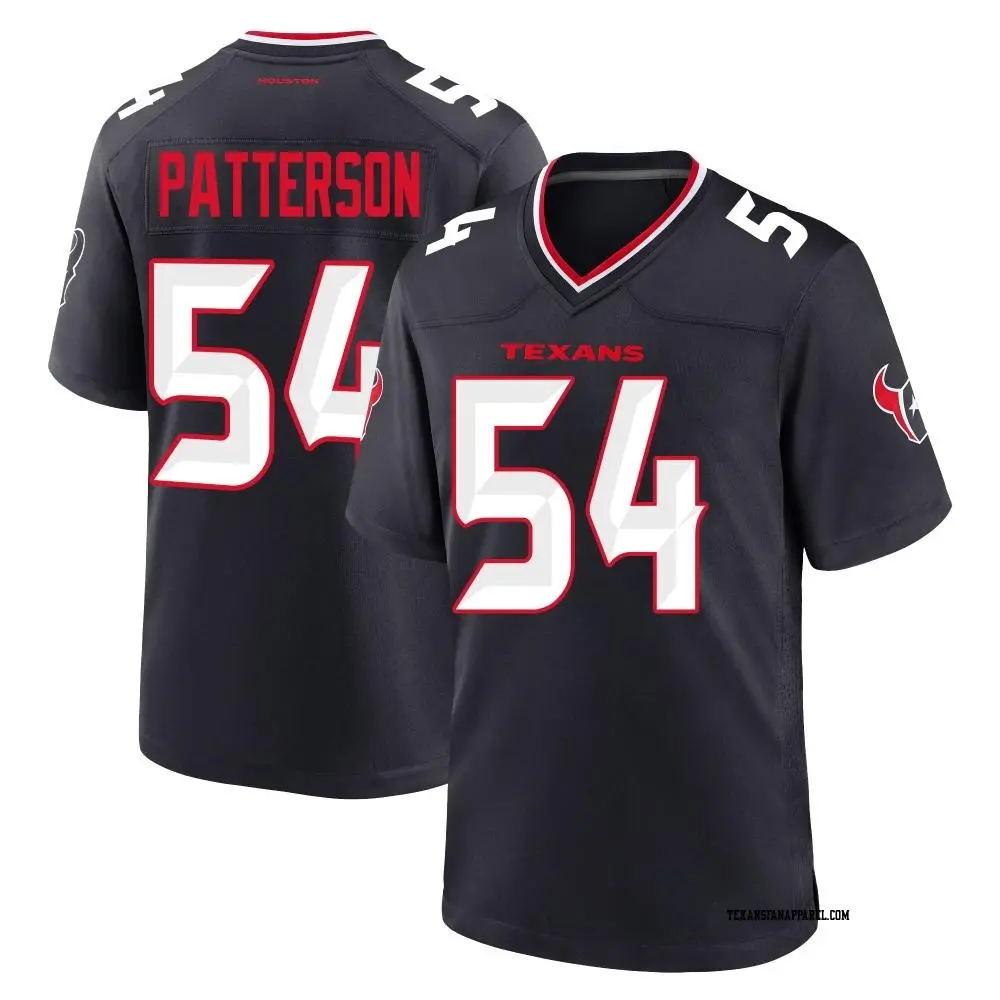 Game Navy Men's Jarrett Patterson Houston Texans Team Jersey