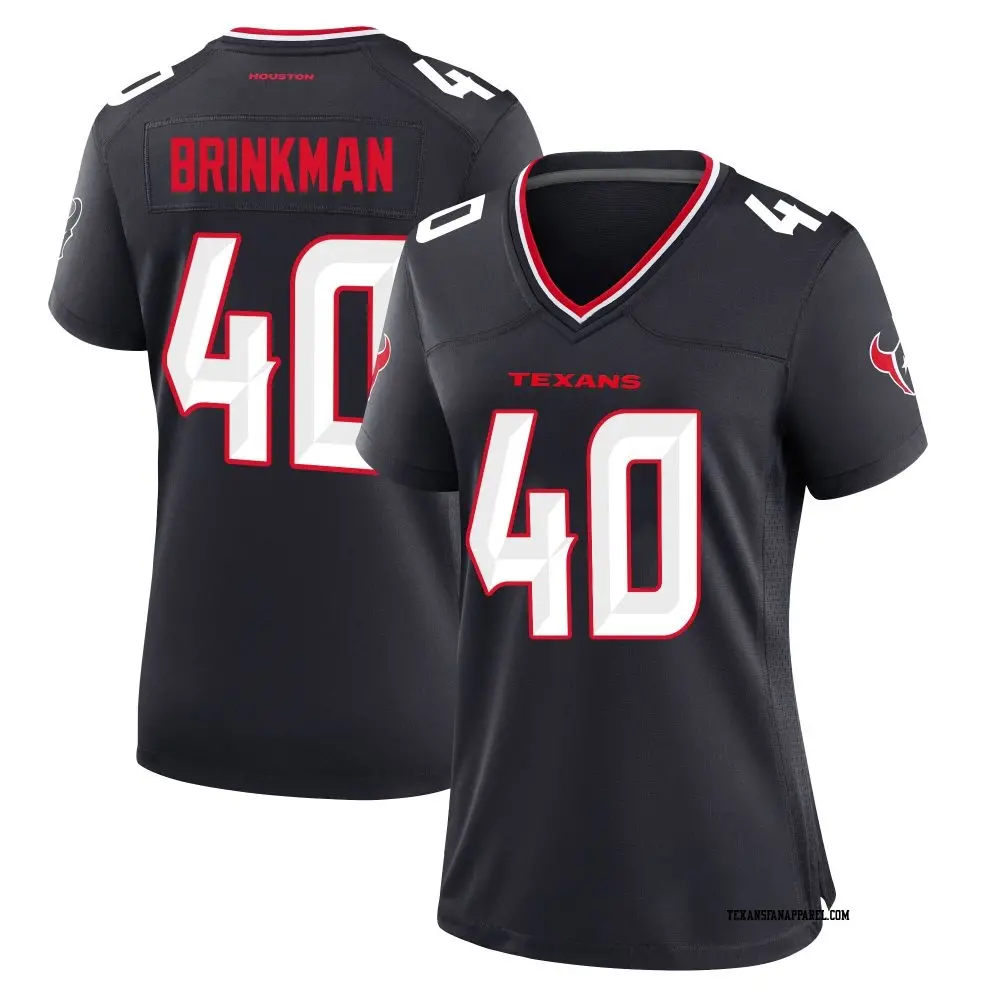 Game Navy Women's Austin Brinkman Houston Texans Team Jersey