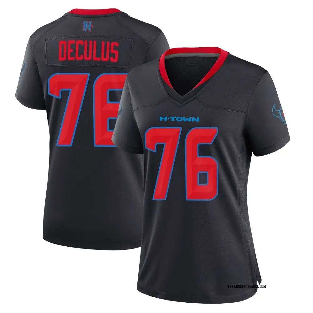 Game Navy Women's Austin Deculus Houston Texans 2nd Alternate Jersey