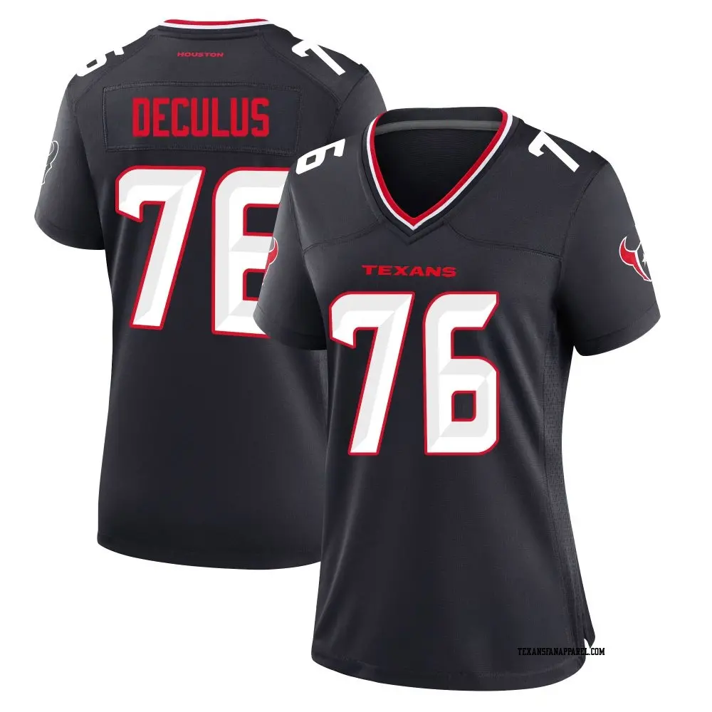 Game Navy Women's Austin Deculus Houston Texans Team Jersey