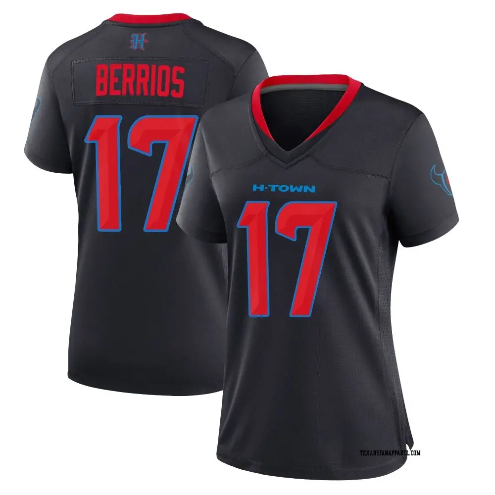 Game Navy Women's Braxton Berrios Houston Texans 2nd Alternate Jersey