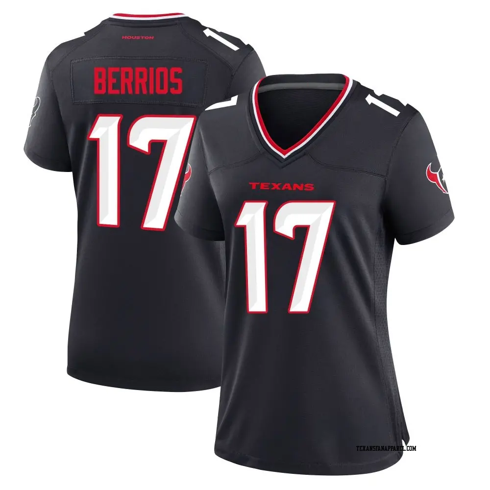 Game Navy Women's Braxton Berrios Houston Texans Team Jersey