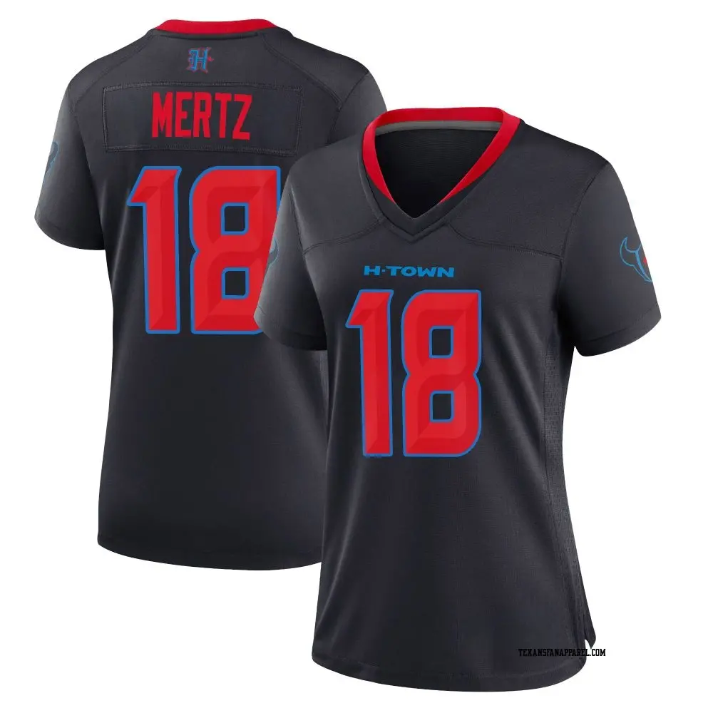 Game Navy Women's Graham Mertz Houston Texans 2nd Alternate Jersey