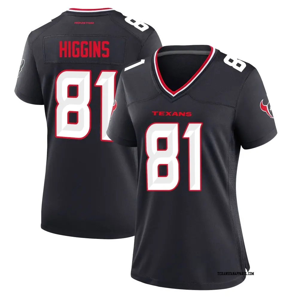 Game Navy Women's Jayden Higgins Houston Texans Team Jersey