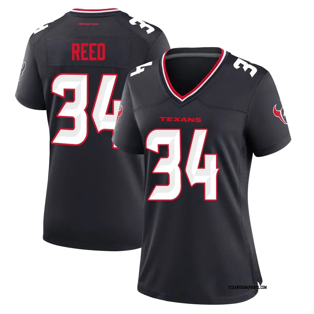 Game Navy Women's Jaylen Reed Houston Texans Team Jersey