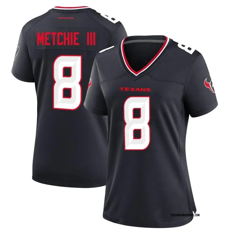 Game Navy Women's John Metchie III Houston Texans Team Jersey