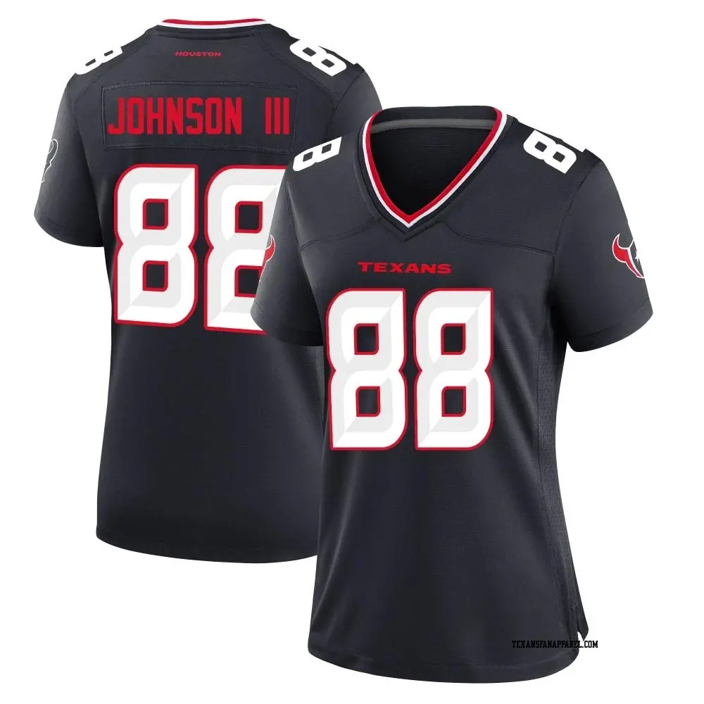 Game Navy Women's Johnny Johnson III Houston Texans Team Jersey