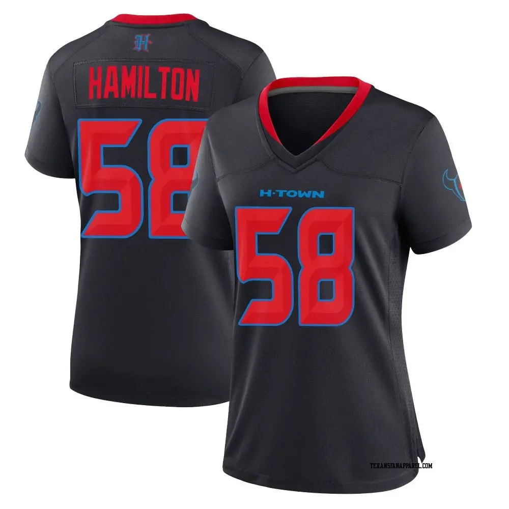 Game Navy Women's Kyonte Hamilton Houston Texans 2nd Alternate Jersey