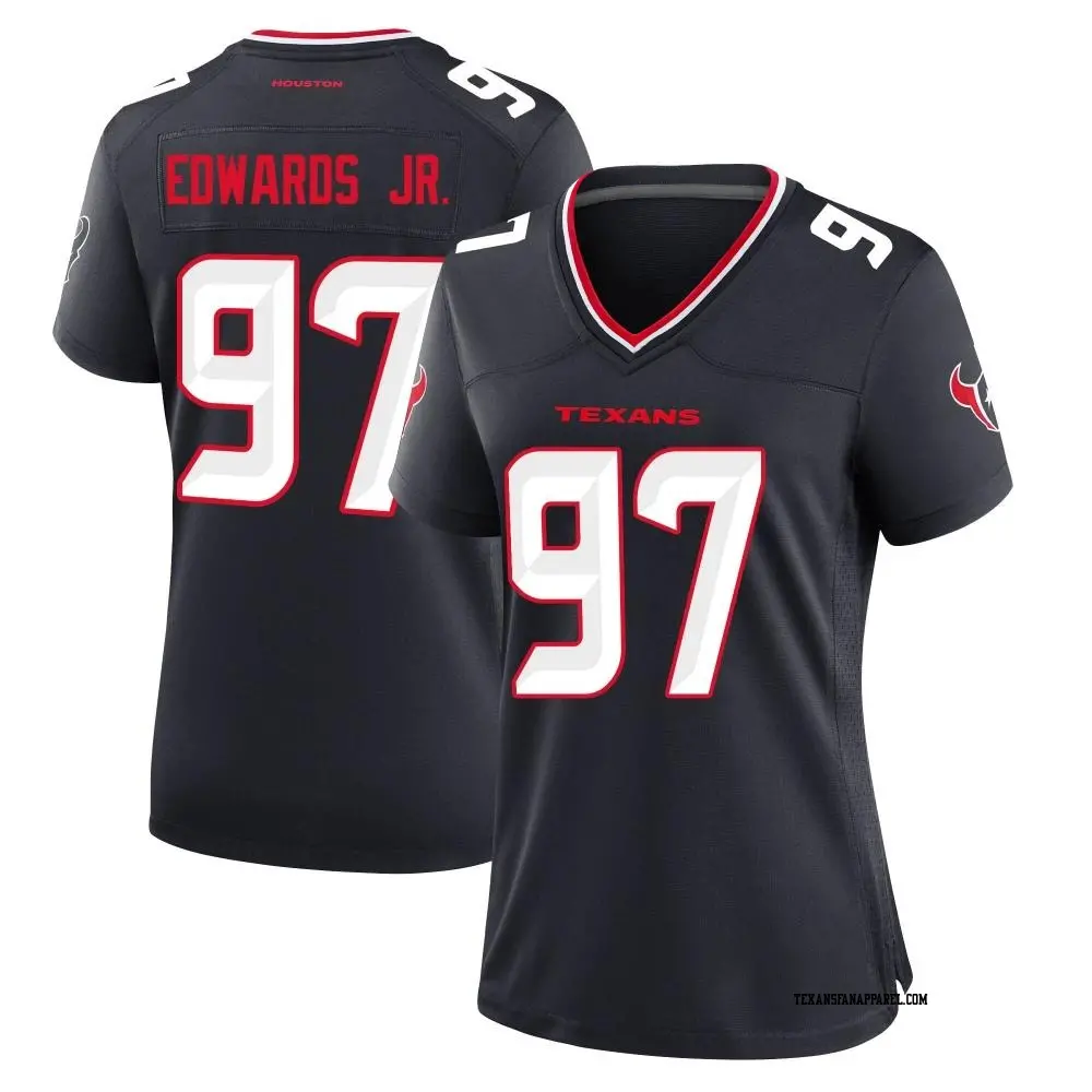 Game Navy Women's Mario Edwards Jr. Houston Texans Team Jersey