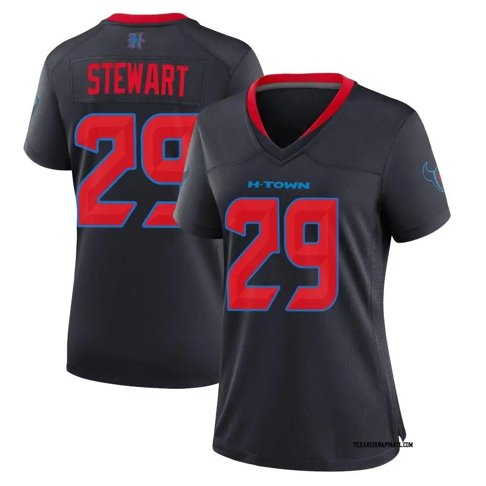 Game Navy Women's M.J. Stewart Houston Texans 2nd Alternate Jersey