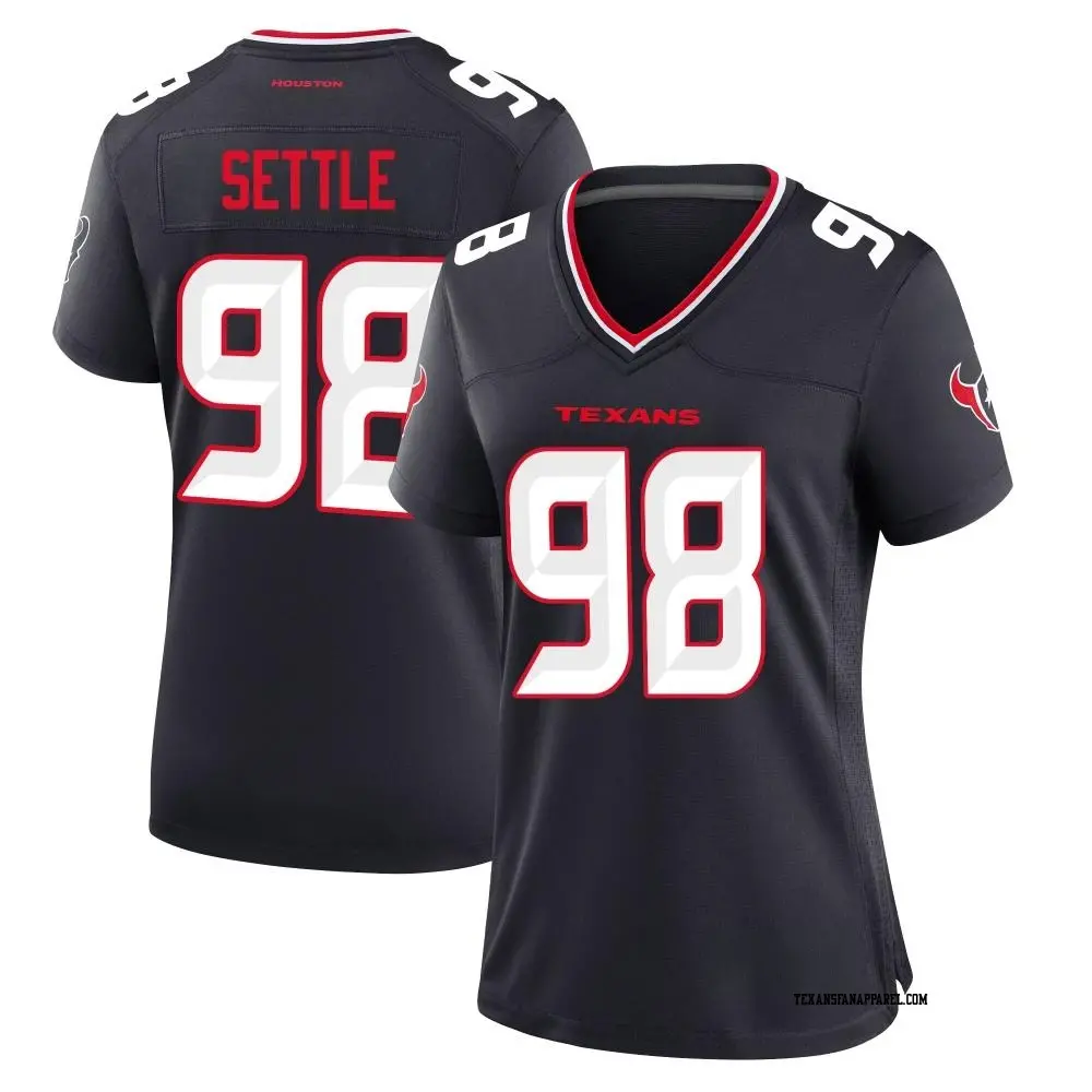 Game Navy Women's Tim Settle Jr. Houston Texans Team Jersey