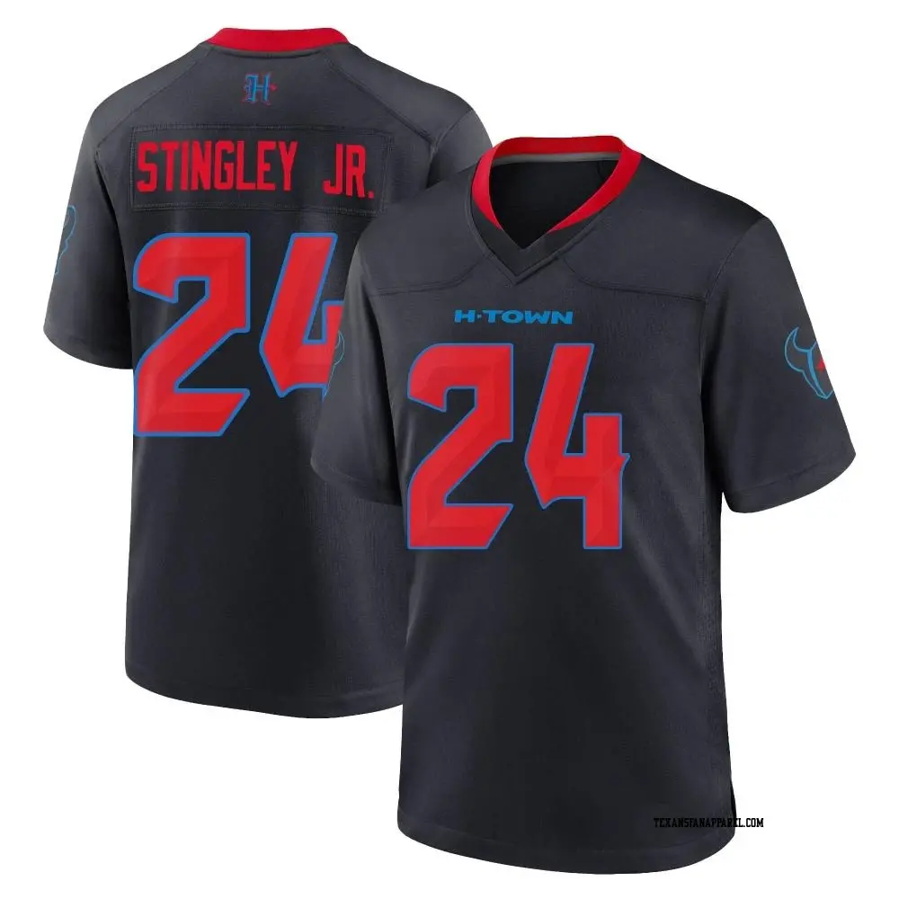 Game Navy Youth Derek Stingley Jr. Houston Texans 2nd Alternate Jersey