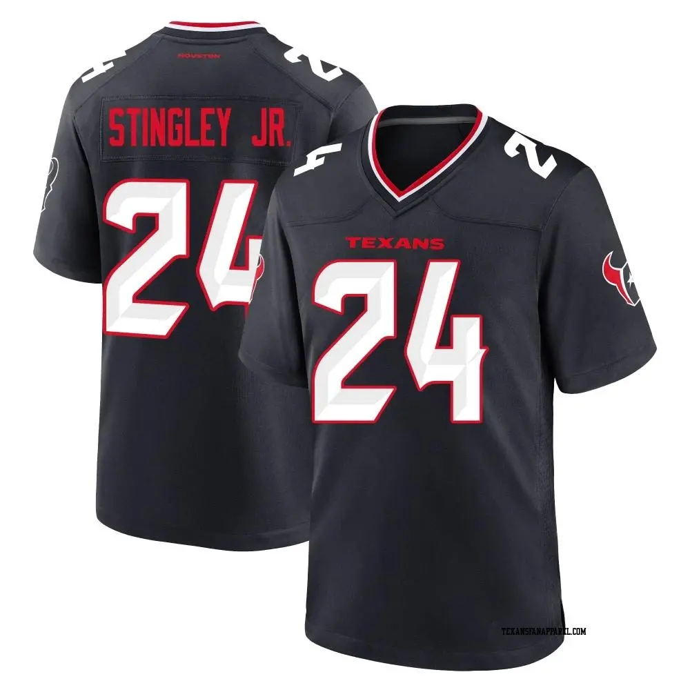 Game Navy Youth Derek Stingley Jr. Houston Texans Team Jersey
