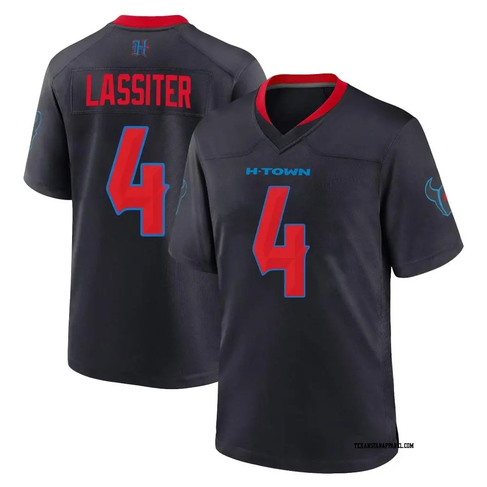 Game Navy Youth Kamari Lassiter Houston Texans 2nd Alternate Jersey