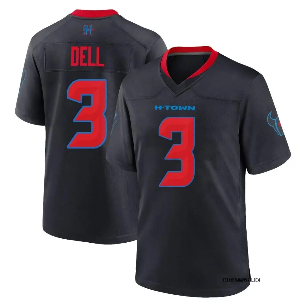 Game Navy Youth Tank Dell Houston Texans 2nd Alternate Jersey