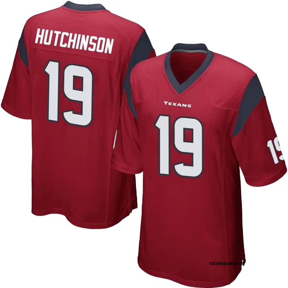 Game Red Men's Xavier Hutchinson Houston Texans Alternate Jersey