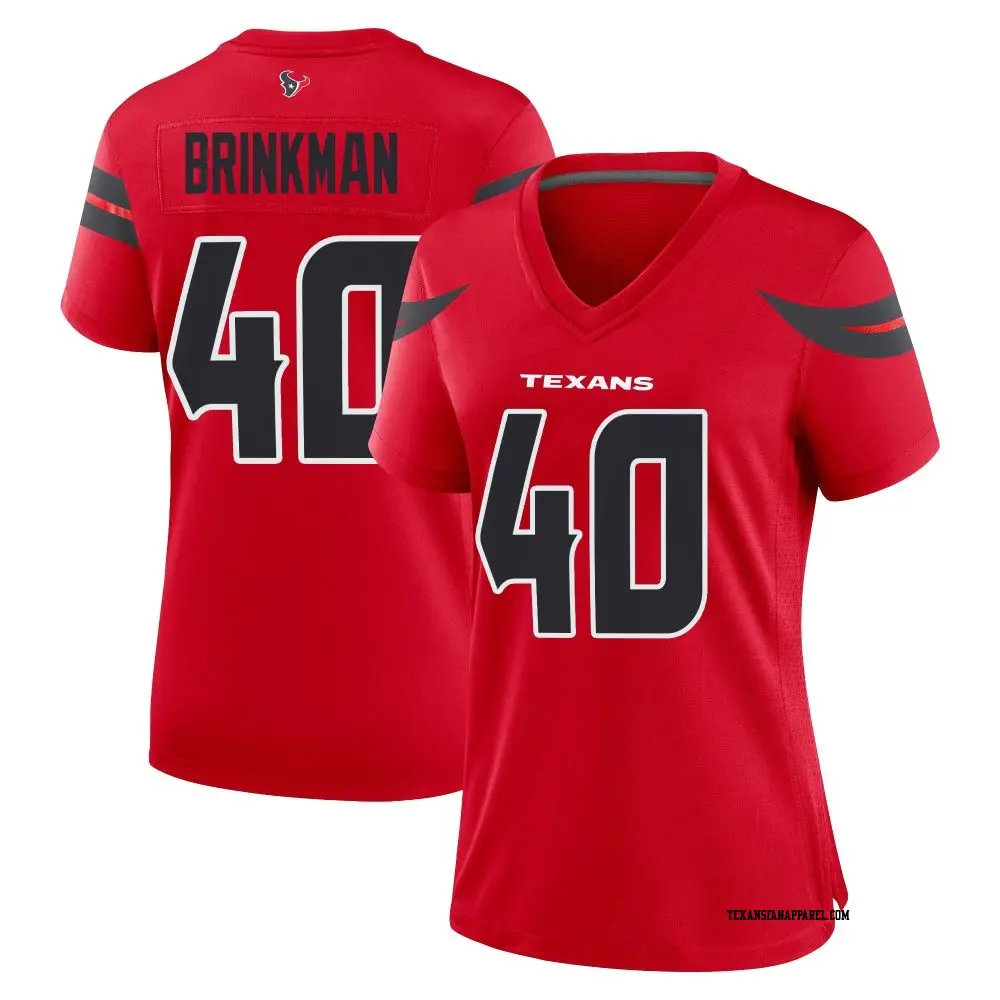 Game Red Women's Austin Brinkman Houston Texans Alternate Jersey