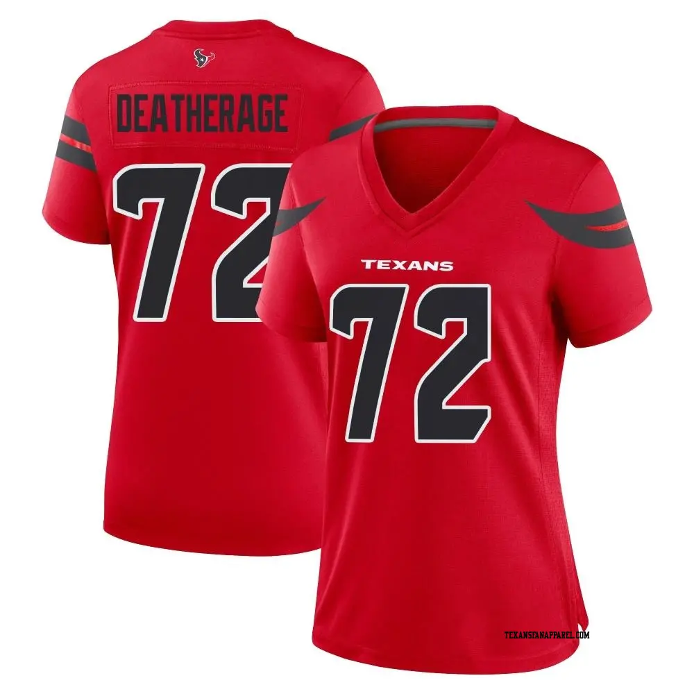 Game Red Women's Dylan Deatherage Houston Texans Alternate Jersey