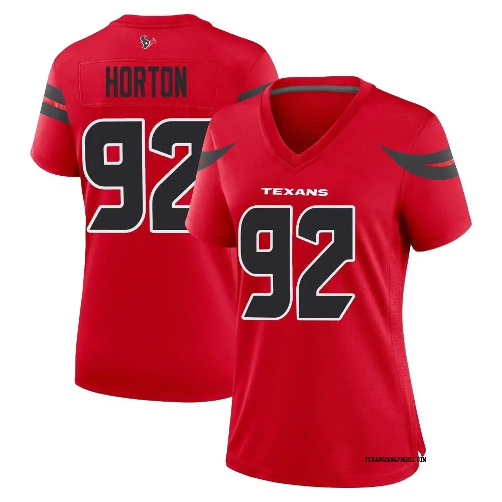 Game Red Women's Dylan Horton Houston Texans Alternate Jersey