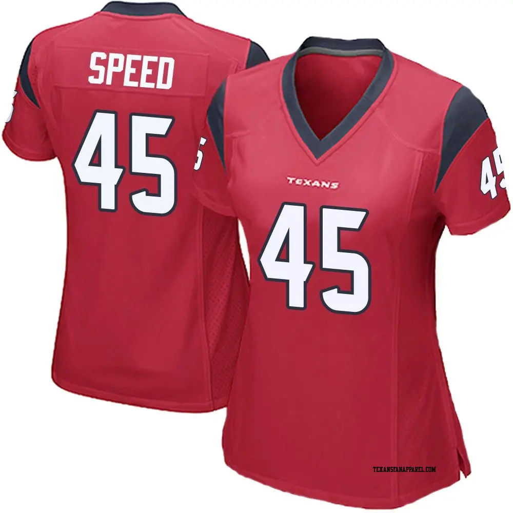 Game Red Women's E.J. Speed Houston Texans Alternate Jersey