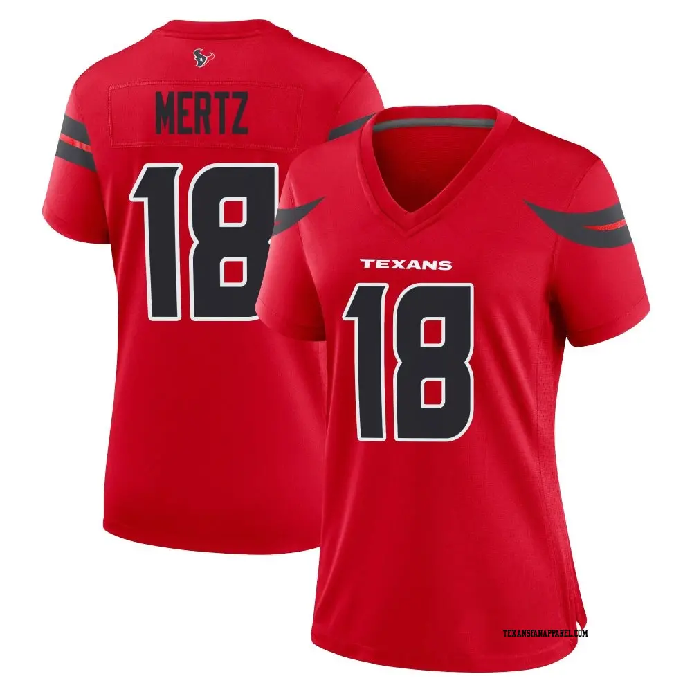 Game Red Women's Graham Mertz Houston Texans Alternate Jersey
