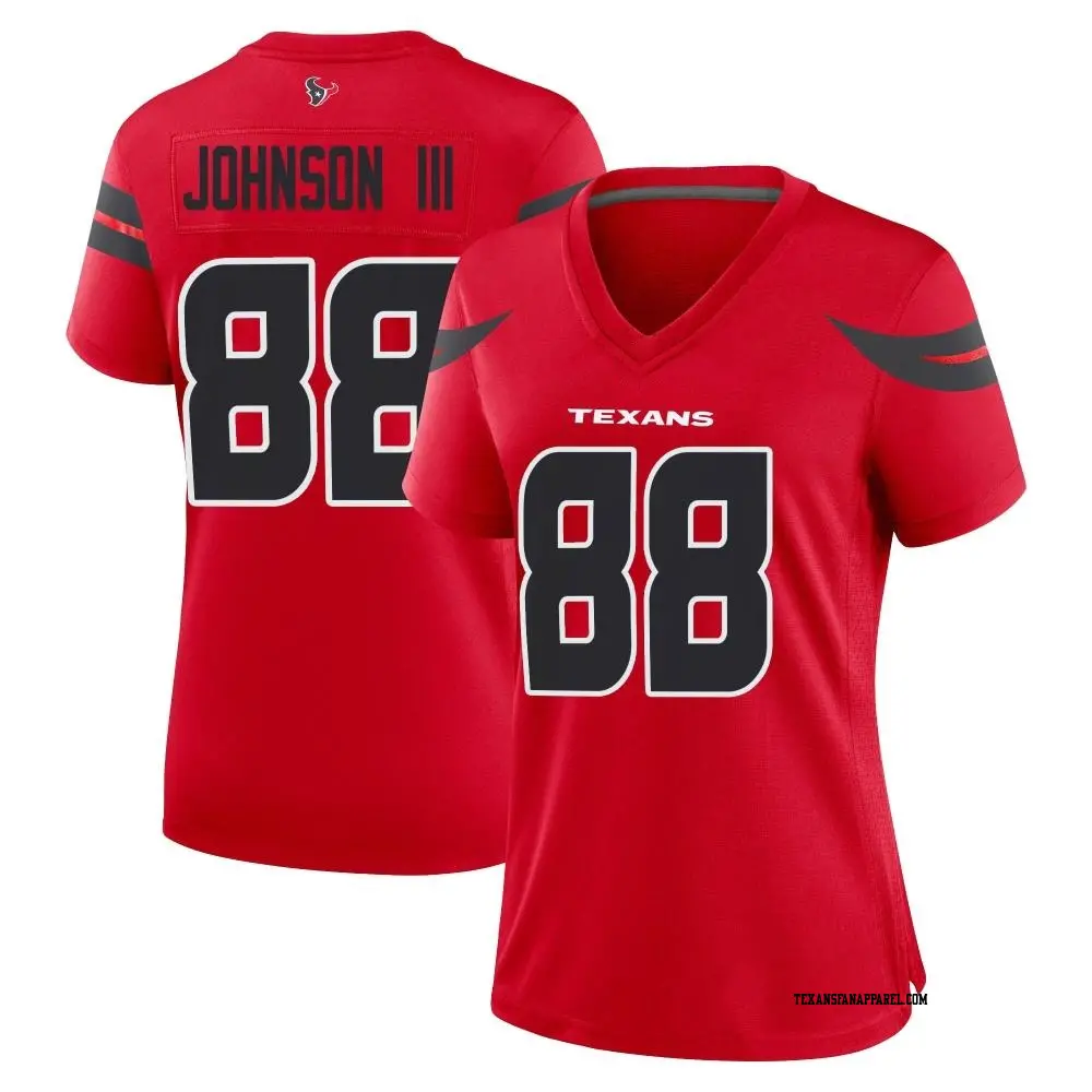 Game Red Women's Johnny Johnson III Houston Texans Alternate Jersey