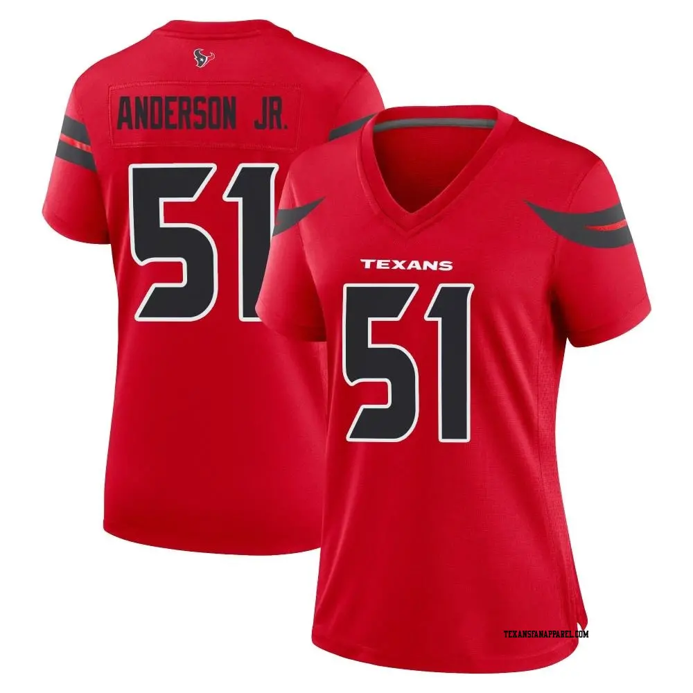 Game Red Women's Will Anderson Jr. Houston Texans Alternate Jersey