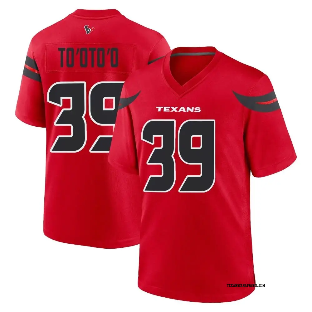 Game Red Youth Henry To'oTo'o Houston Texans Alternate Jersey