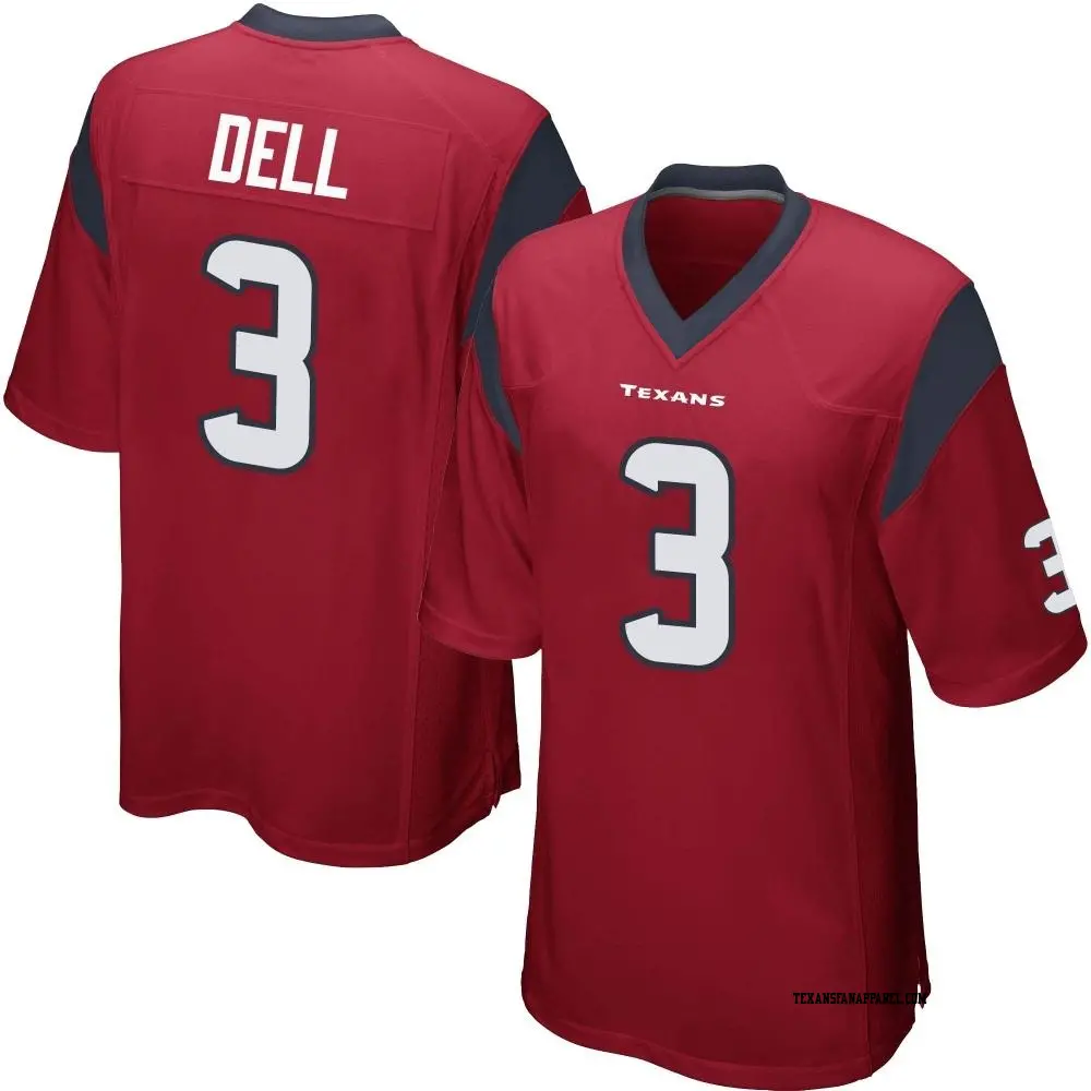 Game Red Youth Tank Dell Houston Texans Alternate Jersey