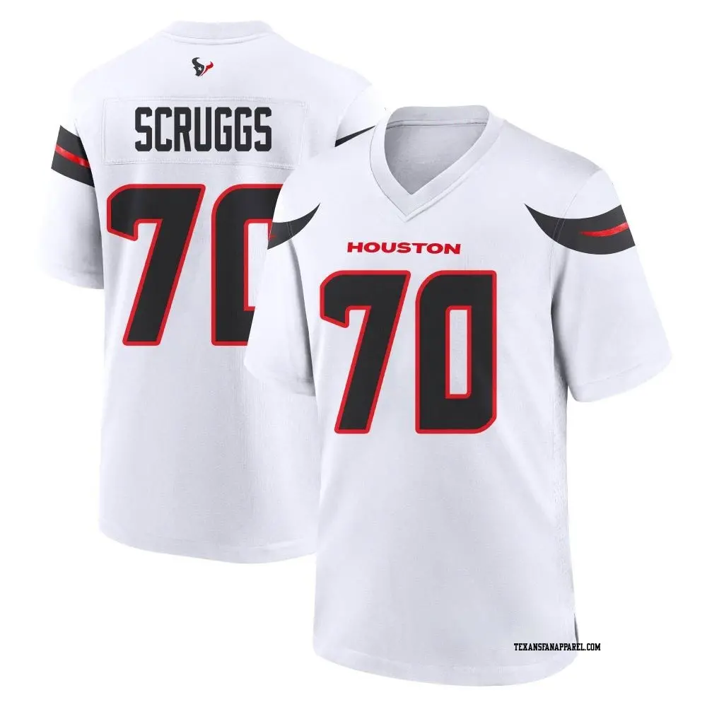 Game White Men's Juice Scruggs Houston Texans Jersey