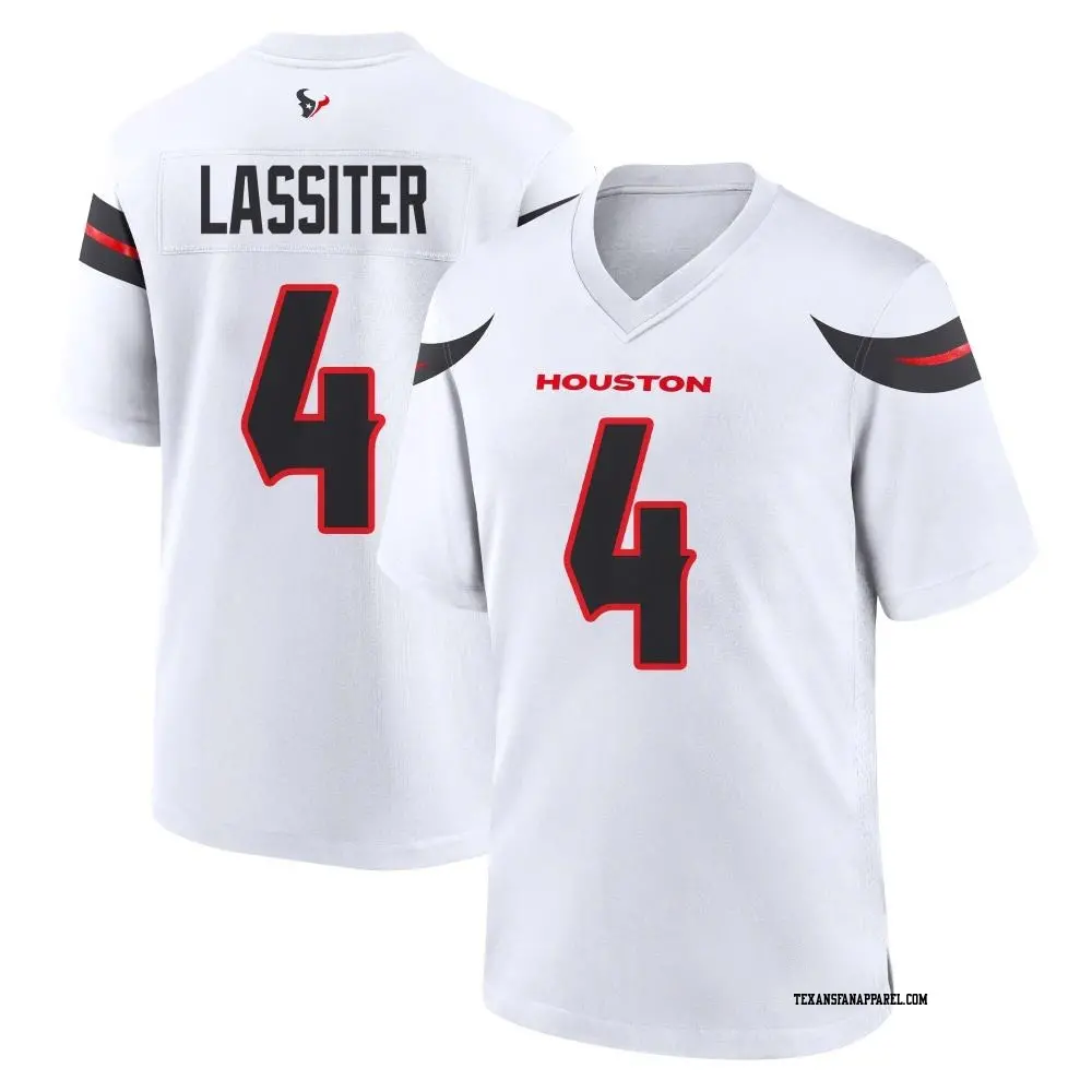 Game White Men's Kamari Lassiter Houston Texans Jersey
