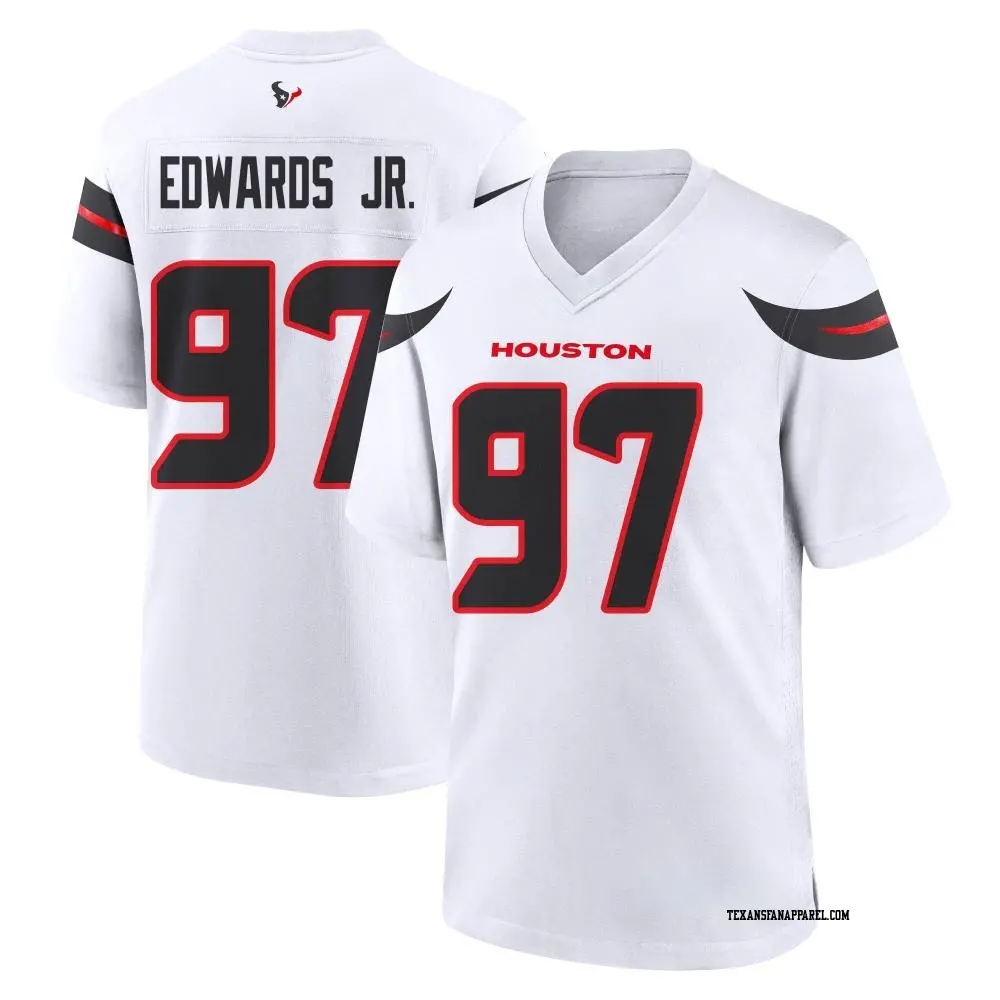 Game White Men's Mario Edwards Jr. Houston Texans Jersey