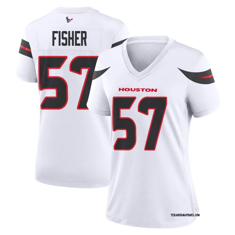 Game White Women's Blake Fisher Houston Texans Jersey
