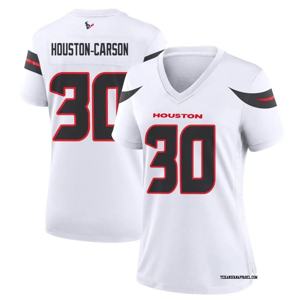 Game White Women's DeAndre Houston-Carson Houston Texans DeAndre -Carson Jersey
