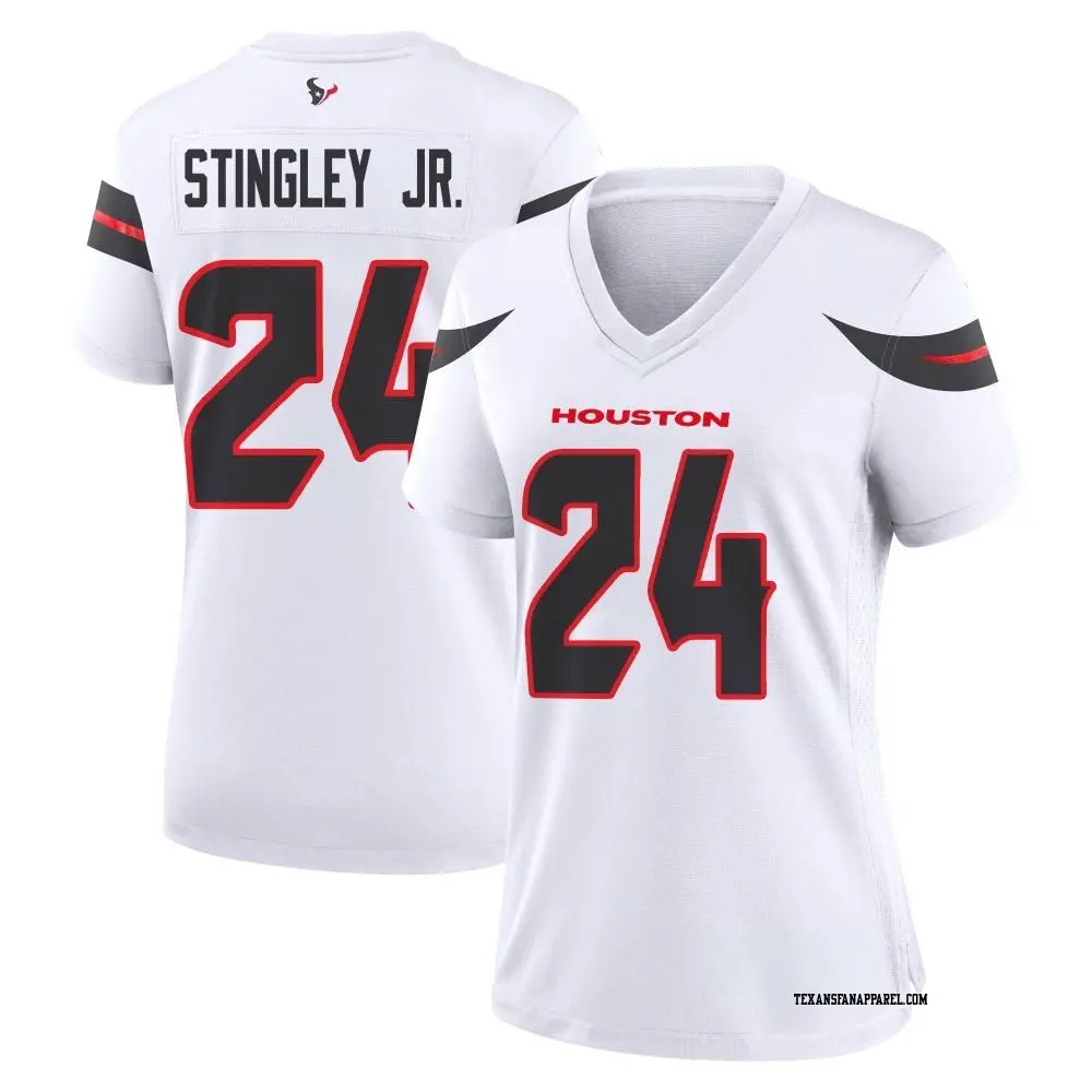 Game White Women's Derek Stingley Jr. Houston Texans Jersey