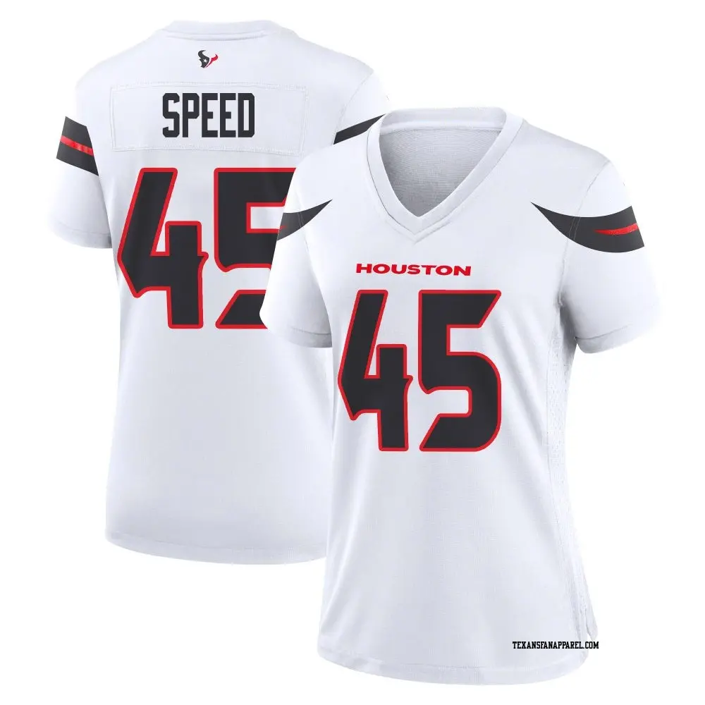 Game White Women's E.J. Speed Houston Texans Jersey