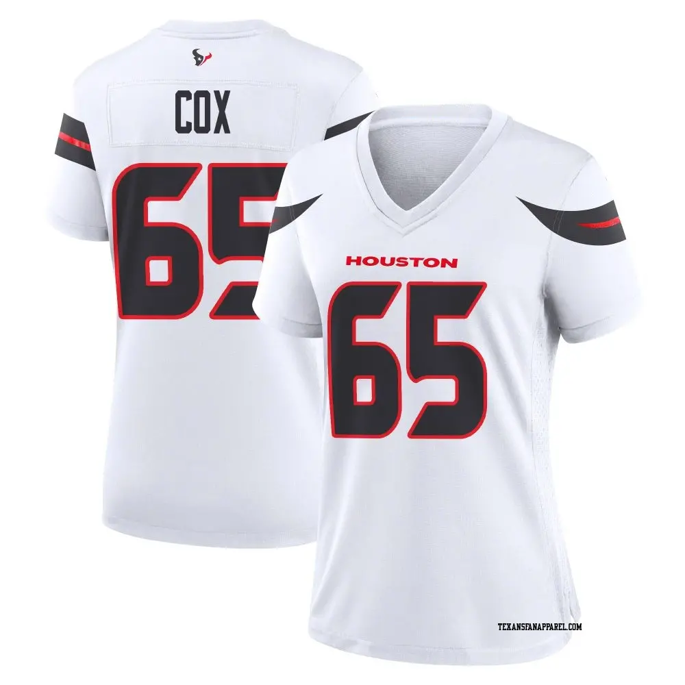 Game White Women's Eli Cox Houston Texans Jersey