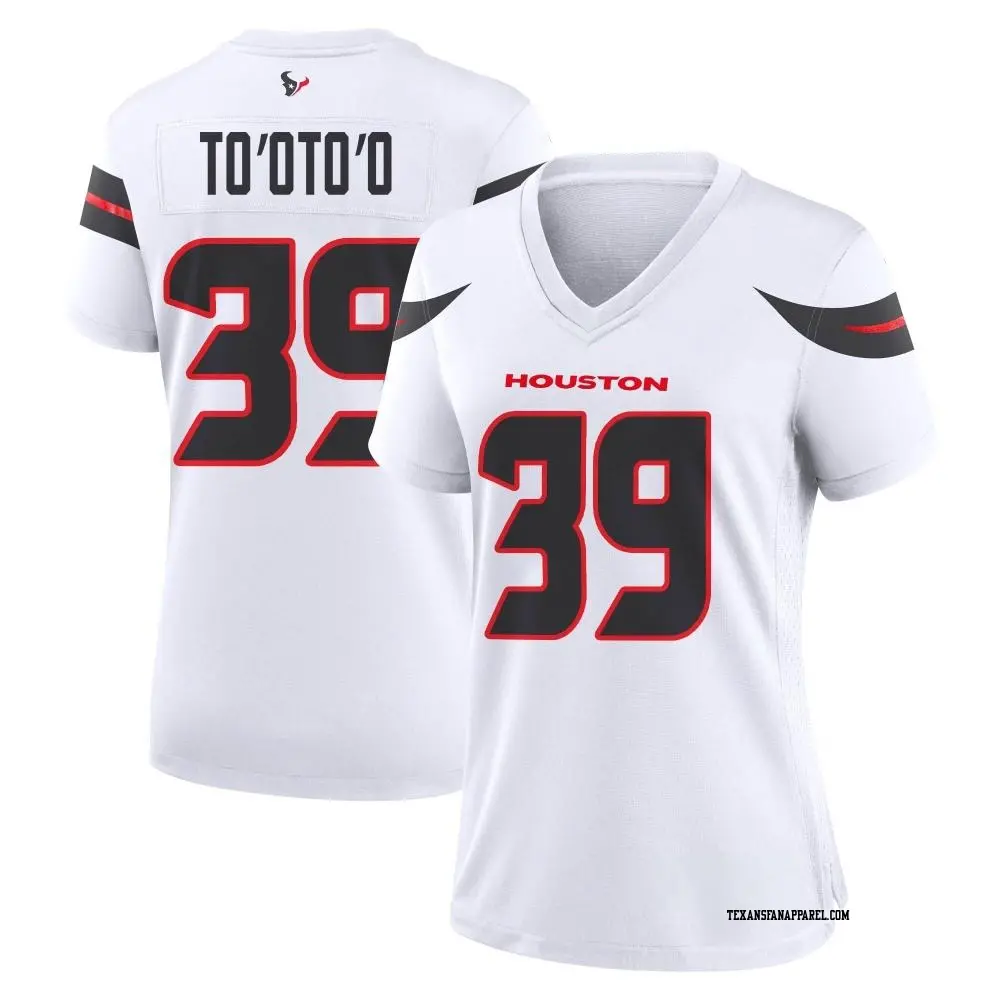 Game White Women's Henry To'oTo'o Houston Texans Jersey