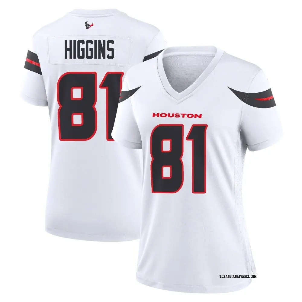 Game White Women's Jayden Higgins Houston Texans Jersey