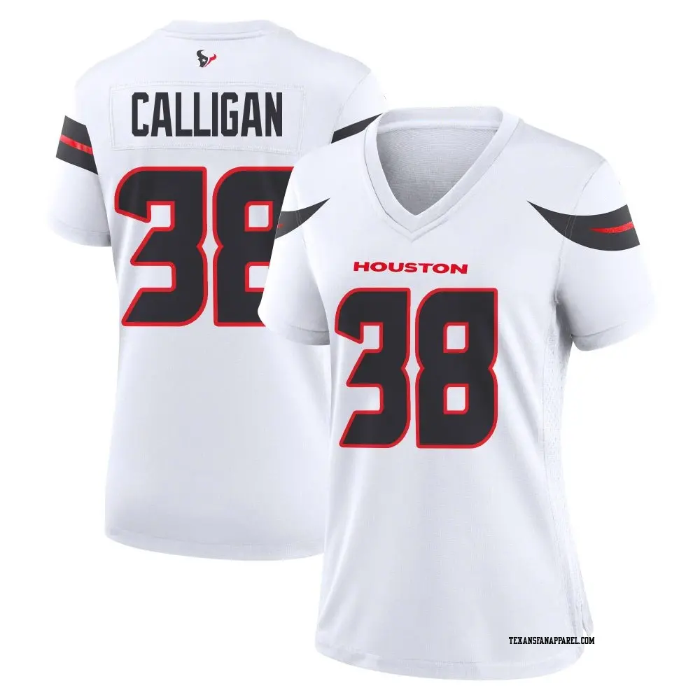 Game White Women's Keydrain Calligan Houston Texans Jersey