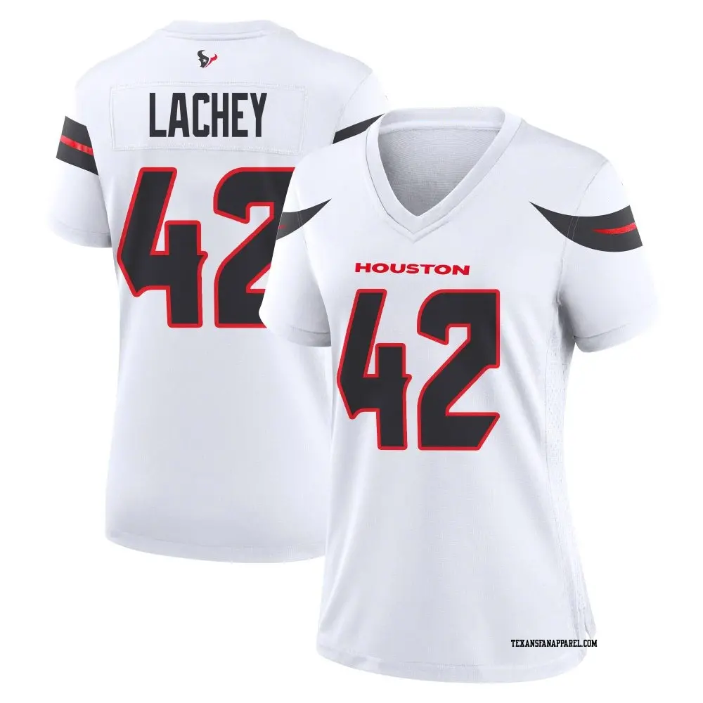 Game White Women's Luke Lachey Houston Texans Jersey