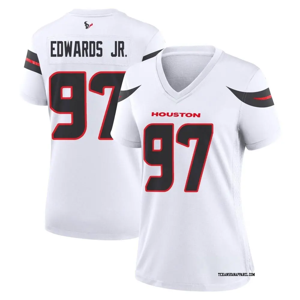 Game White Women's Mario Edwards Jr. Houston Texans Jersey