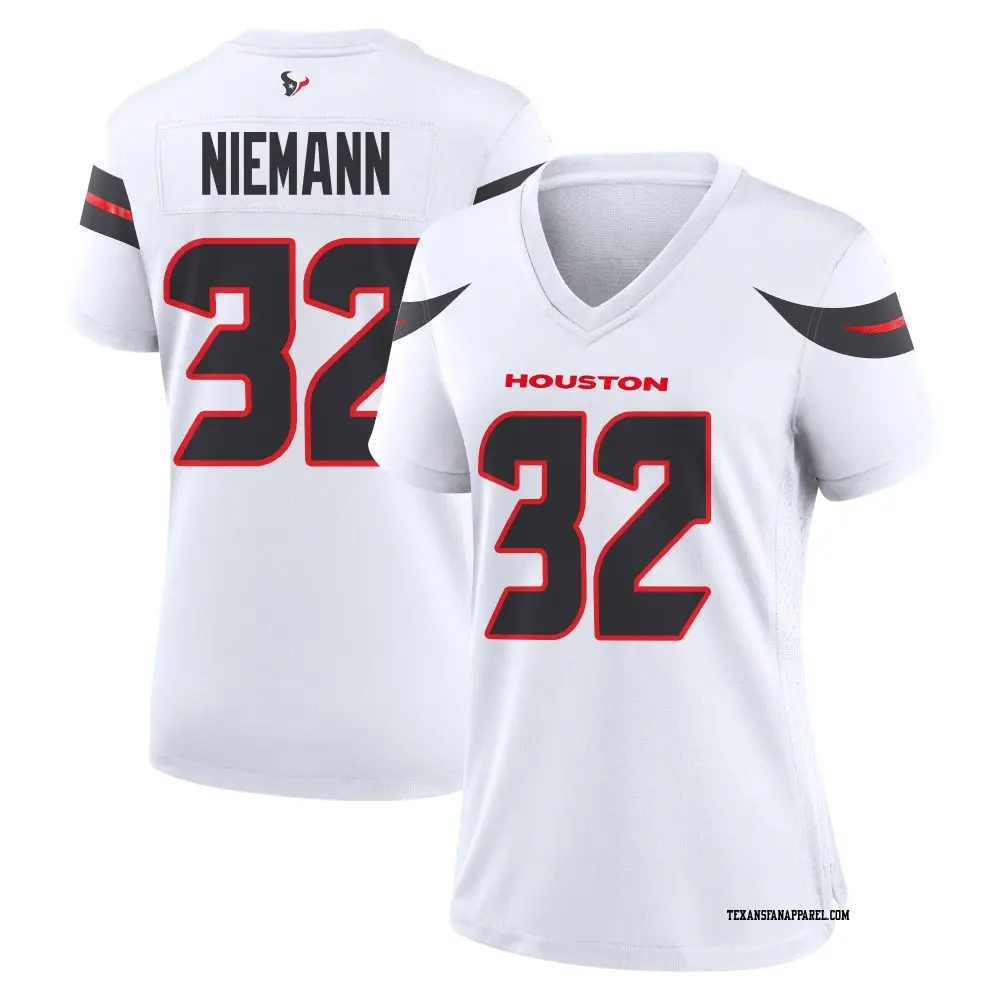 Game White Women's Nick Niemann Houston Texans Jersey