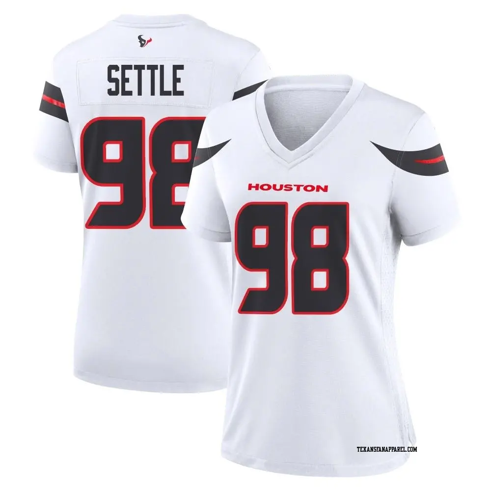 Game White Women's Tim Settle Jr. Houston Texans Jersey