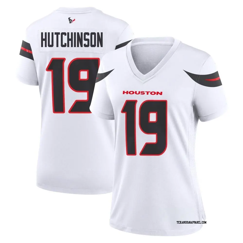 Game White Women's Xavier Hutchinson Houston Texans Jersey