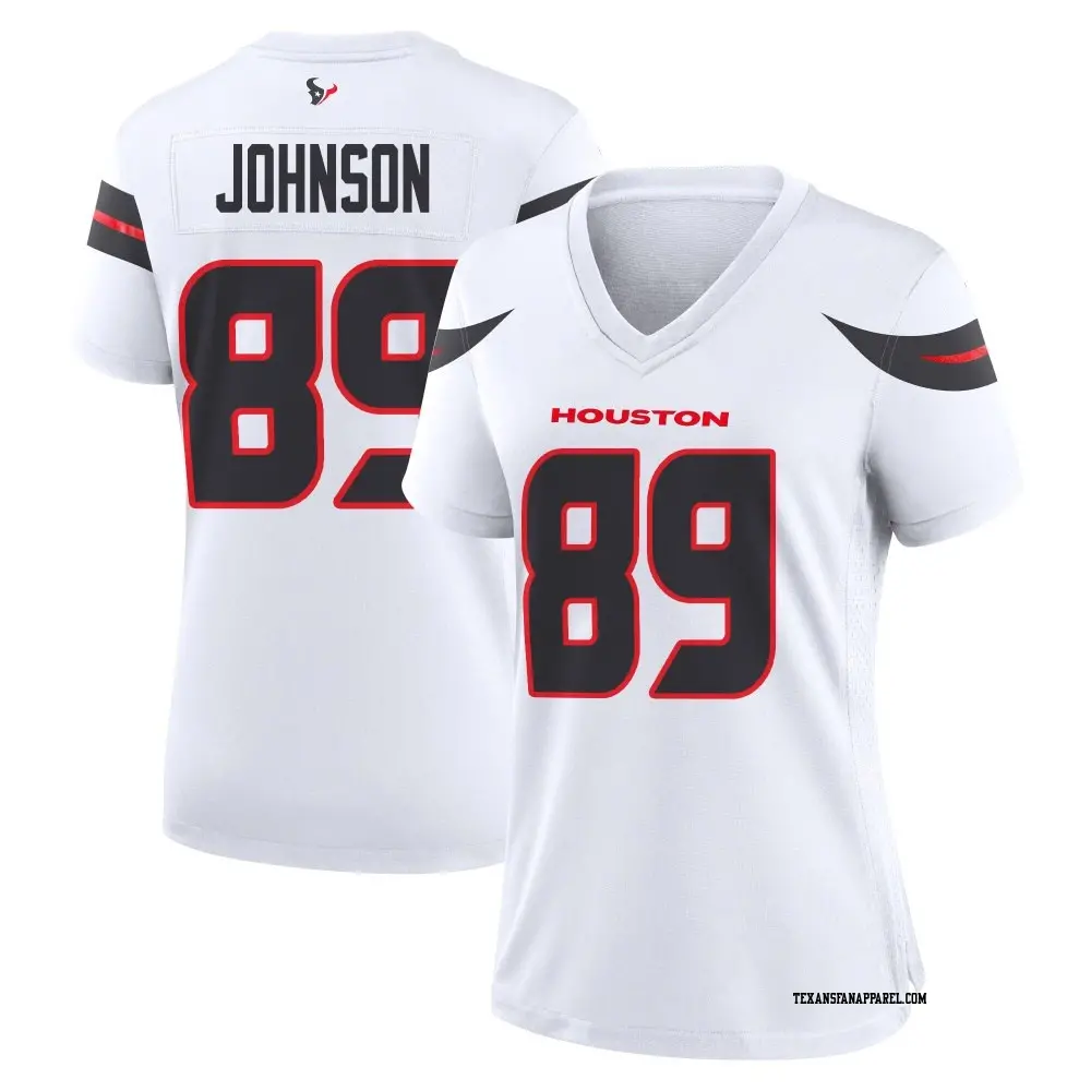 Game White Women's Xavier Johnson Houston Texans Jersey